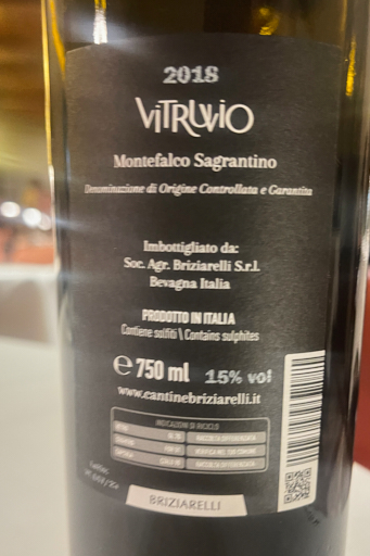 wine label verso