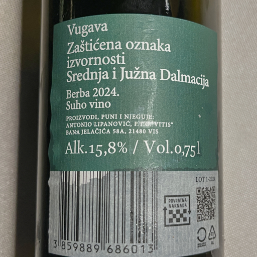 wine label verso